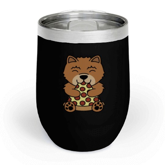 Chow Chow Pizza Lover Chill Wine Tumblers