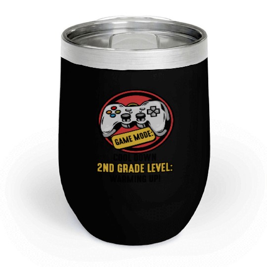 Kids Back to School Gamer Mode 2nd Grade Level Chill Wine Tumblers