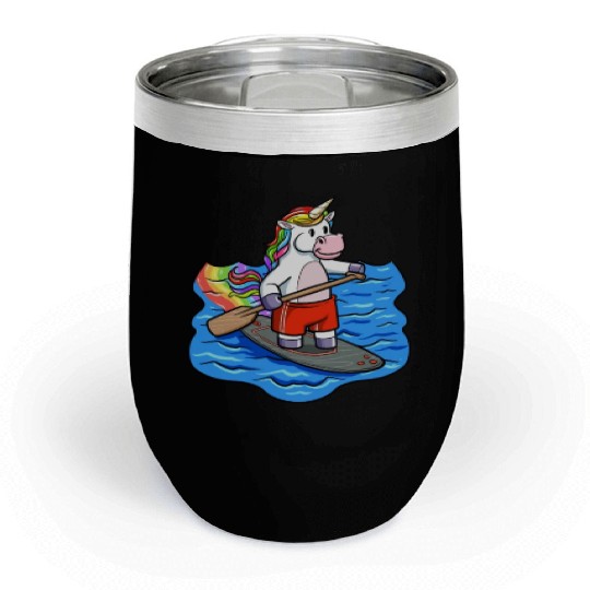 SUP Paddling Kids Unicorn Stand Up Paddle Chill Wine Tumblers