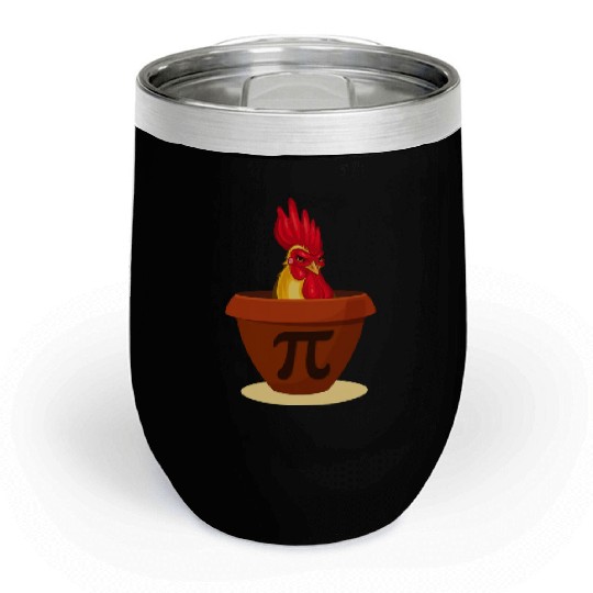 Funny Chicken Pot Pie Chill Wine Tumblers Chicken Pi day