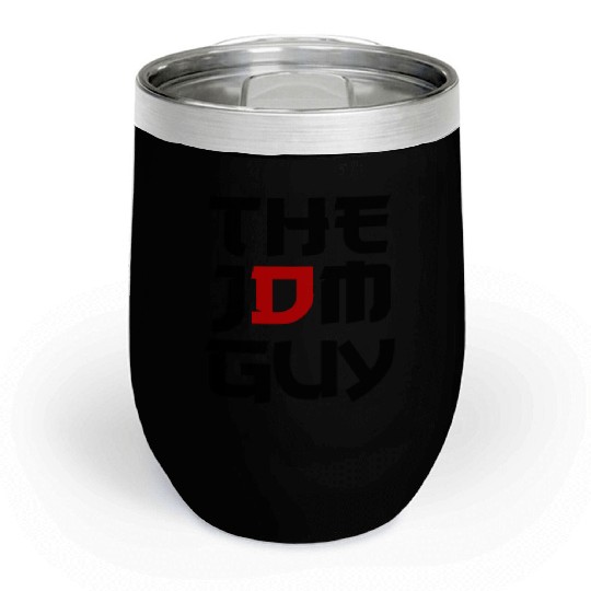 JDM GUY BLACK RED japanese flag desing car drift Chill Wine Tumblers