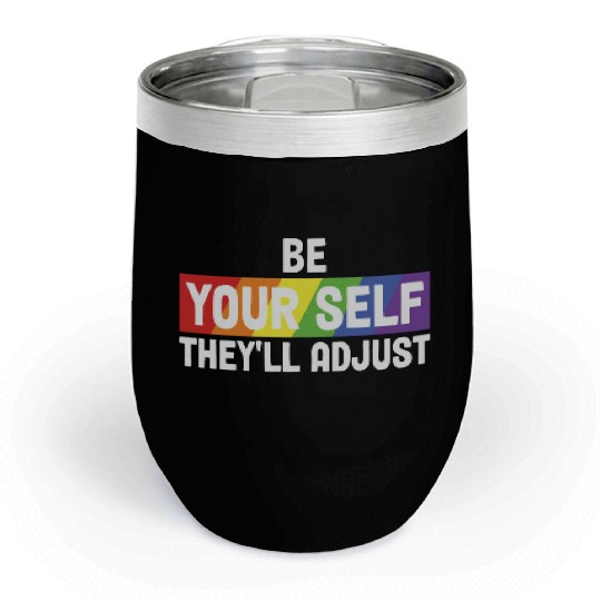 LBGT Flag Gay Pride Human Chill Wine Tumblers