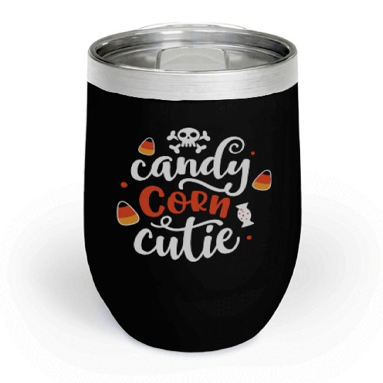 Candy Corn Cutie Halloween Holiday Scary Chill Wine Tumblers
