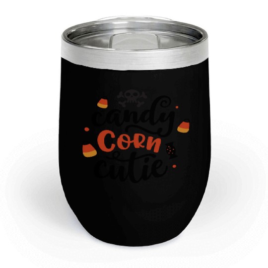 Candy Corn Cutie Halloween Holiday Chill Wine Tumblers