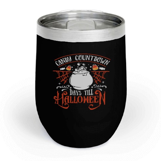 Candy Countdown Days Till Halloween Candy Corn Chill Wine Tumblers