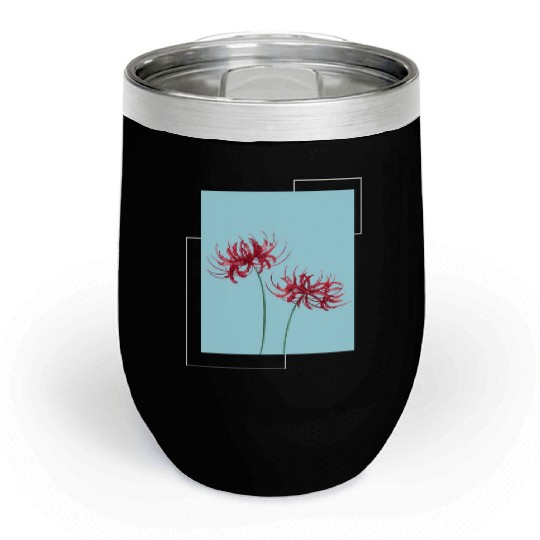 Red Spider Lily Lycoris Recoil Anime Fanart Chill Wine Tumblers