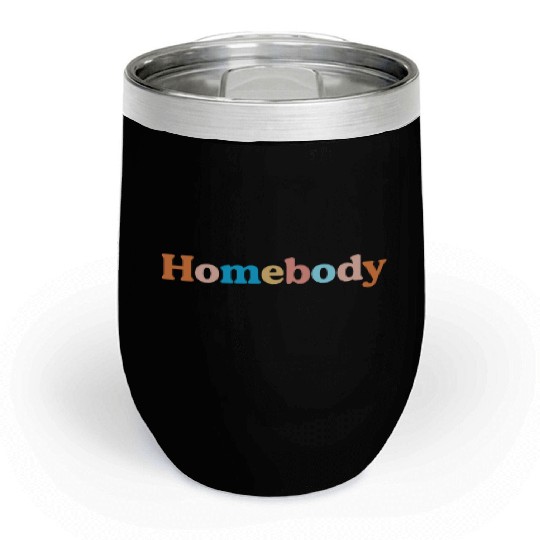 Retro Homebody Rather Be Inside Vintage Introvert Chill Wine Tumblers