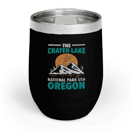 The Crater Lake National Park USA Oregon America Chill Wine Tumblers