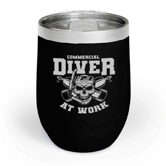 Scuba Diving Diver Chill Wine Tumblers