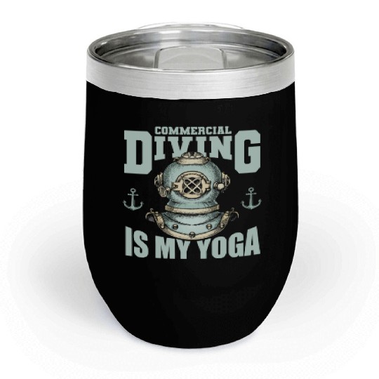 Scuba Diving Diver Chill Wine Tumblers