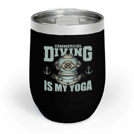 Scuba Diving Diver Chill Wine Tumblers