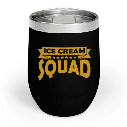 friends ice cream squad Chill Wine Tumblers