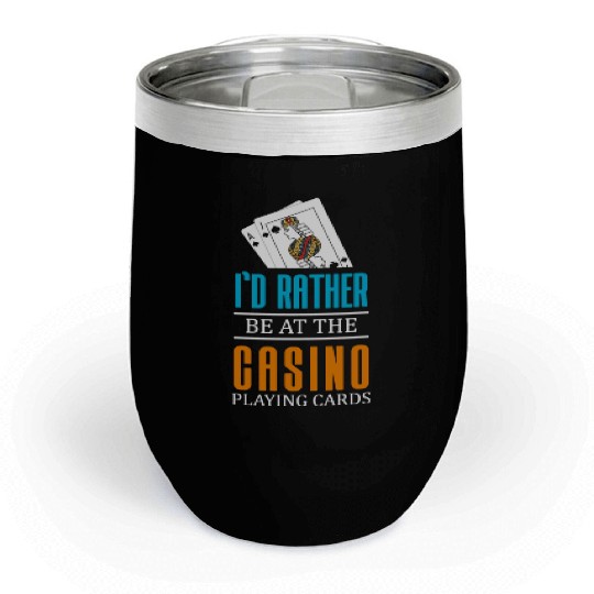 Gambling Winner Dice Blackjack Chill Wine Tumblers