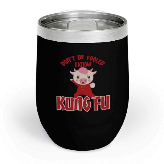 Dont Be Fooled I Know Kung Fu Chill Wine Tumblers