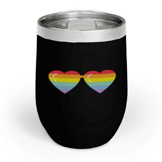 Lgbtq Gay Pride Month Rainbow Love Is Love Chill Wine Tumblers