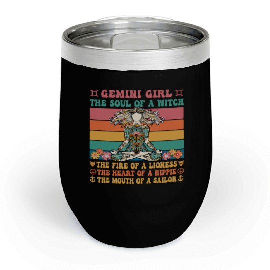 Gemini Girl Astrology Sign Chill Wine Tumblers