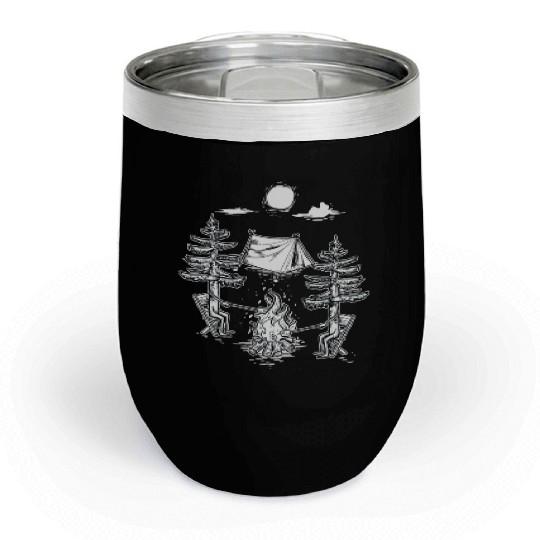 Outdoors Nature Camping Treehouse Bulding Forest Chill Wine Tumblers