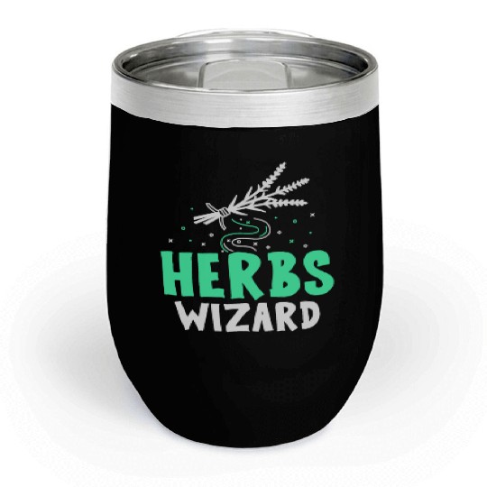 Herbs Wizard Herbalist Herb Herbalism Gardening Chill Wine Tumblers