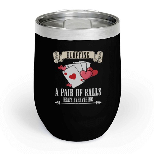 Card Game Blackjack All In Chill Wine Tumblers
