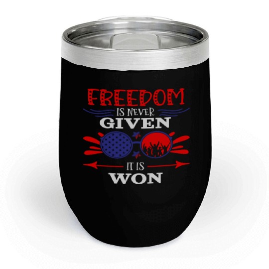 US Patriotic Quotes, Patriot, Patriots Chill Wine Tumblers