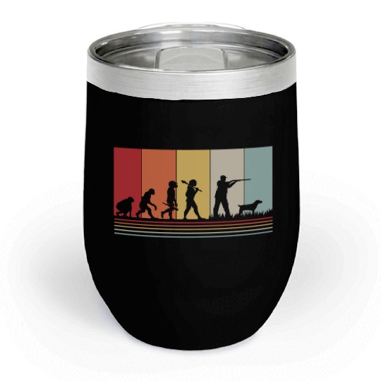 Deer Hunter Evolution Retro Hunting Chill Wine Tumblers