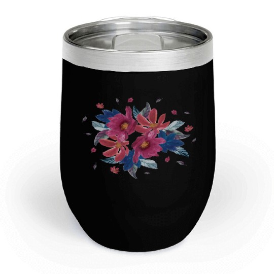 Summer wild flowers mix Chill Wine Tumblers