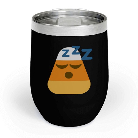 Sleeping Candy Corn Halloween Costume Chill Wine Tumblers