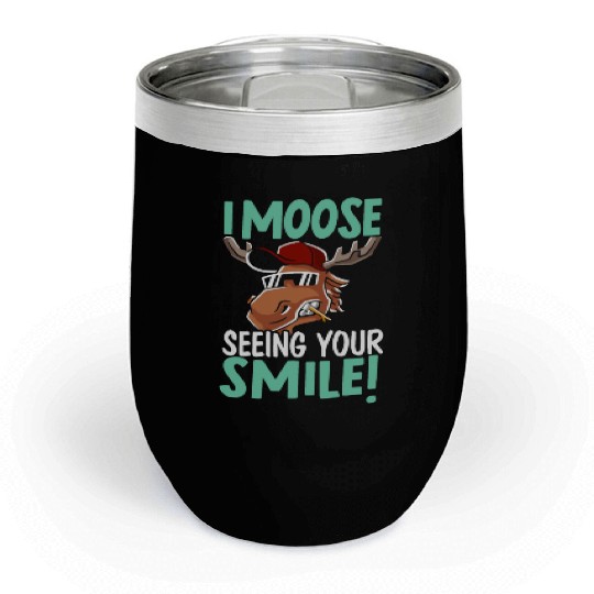 I Moose Seeing Your Smile Animal Alces Elk Deer Chill Wine Tumblers