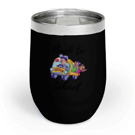 Colorful Back To School Chill Wine Tumblers