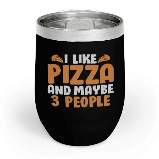 Funny Cheese Pizza Chill Wine Tumblers