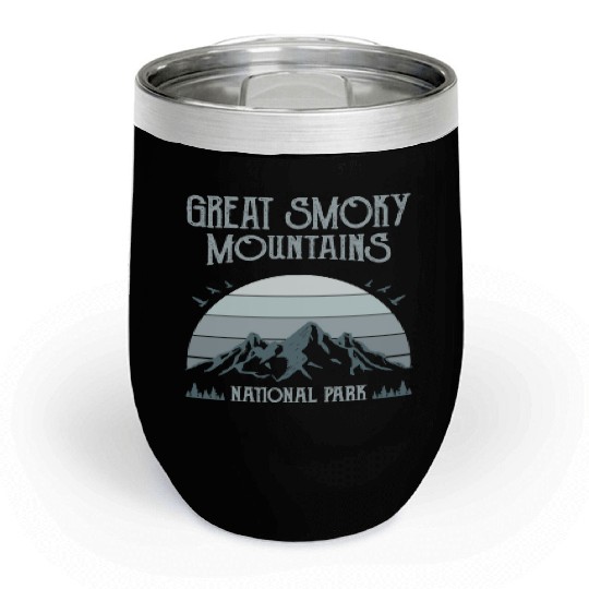 Great Smoky Mountains Vintage National Park Chill Wine Tumblers
