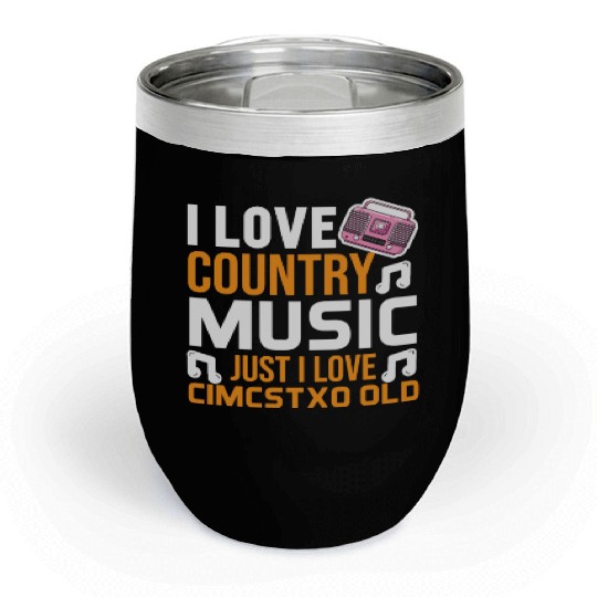 I love Country Music Chill Wine Tumblers