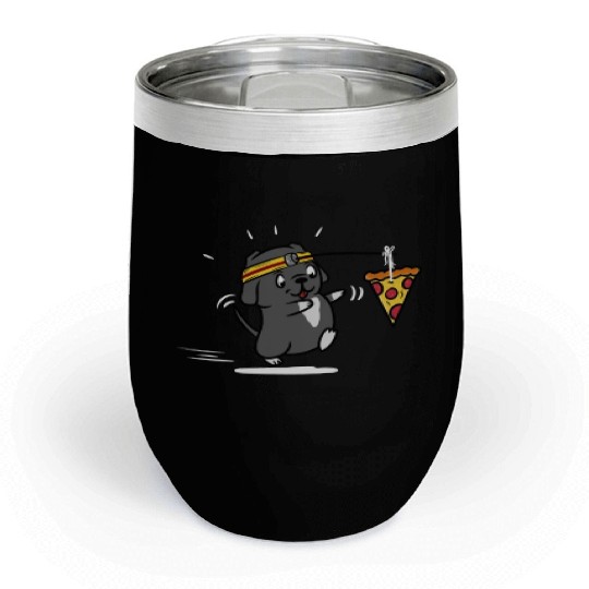 Great Dane Pizza Workout Chill Wine Tumblers