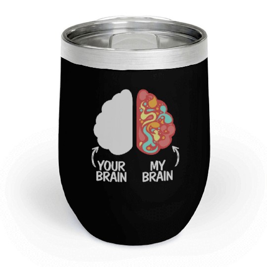 Your Brain My Brain Embrace Neurodiversity ADHD Chill Wine Tumblers