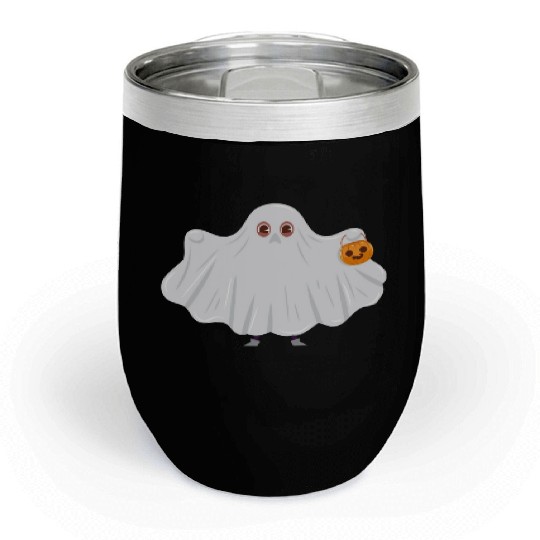 Halloween Trick or Treat with Cartoon Character Chill Wine Tumblers