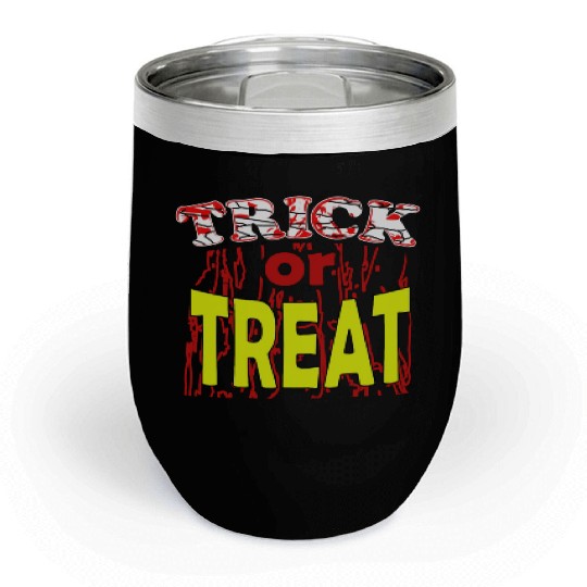 Trick or Treat Halloween Chill Wine Tumblers