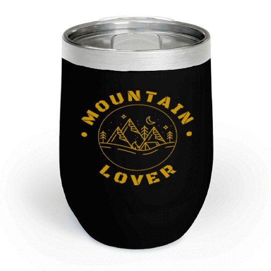 Mountain Lover Yellow Chill Wine Tumblers