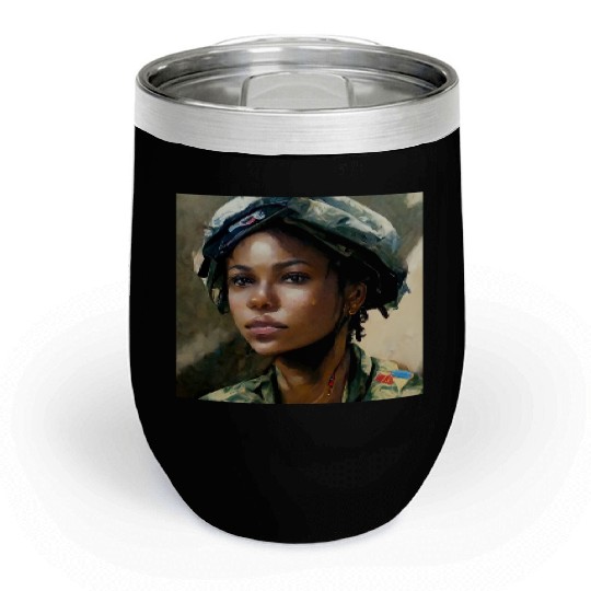 Beautiful US army combat medic painting Chill Wine Tumblers
