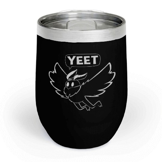 Mothman Yeet Cryptid Lover Funny Mothman Chill Wine Tumblers