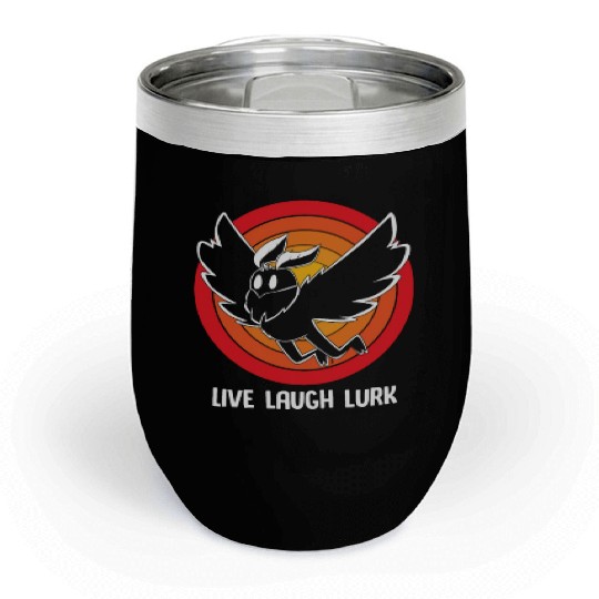 Funny Cryptid Live Laugh Lurk Mothman Chill Wine Tumblers