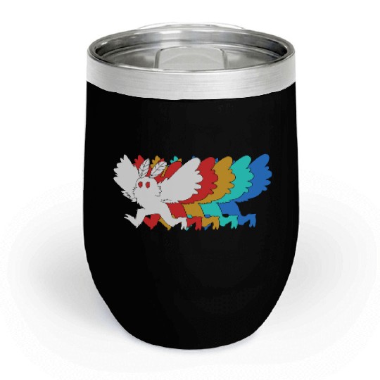 Cryptozoologist Cryptid Mothman Chill Wine Tumblers