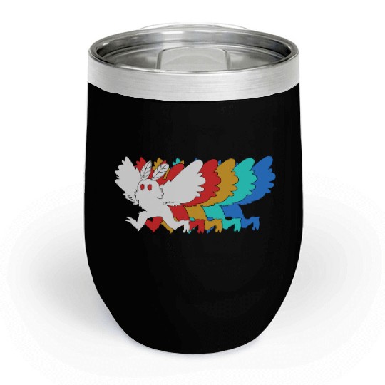 Cryptozoologist Cryptid Mothman Chill Wine Tumblers