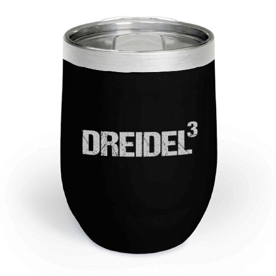 Funny Dreidel Dreidel Dreidel Cubed Hanukkah Math Chill Wine Tumblers