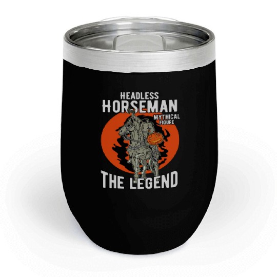 Headless Horseman Halloween Chill Wine Tumblers, Halloween Party