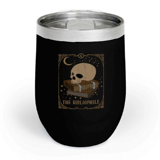 Bibliophile Tarot Card Occult Club Gothic Chill Wine Tumblers
