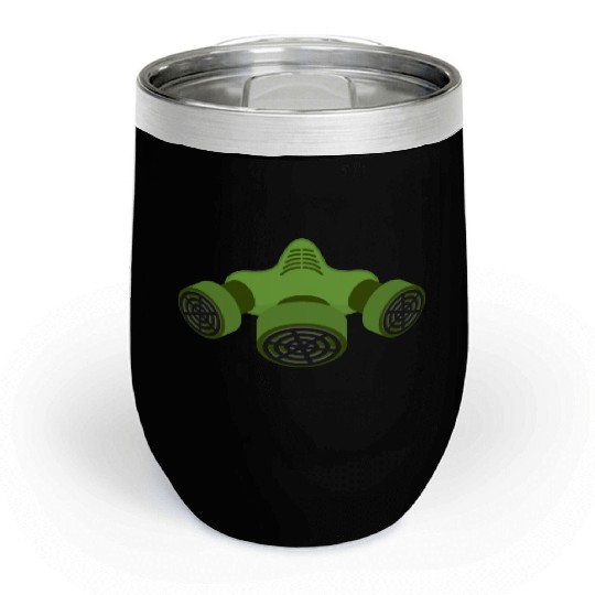 Gas mask green toxic nuklear mask Chill Wine Tumblers