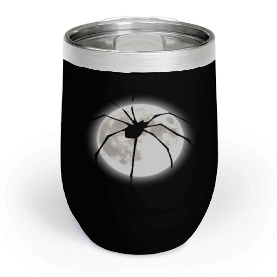 Spiders MOON Pumpkin Trick or Treat Halloween Chill Wine Tumblers