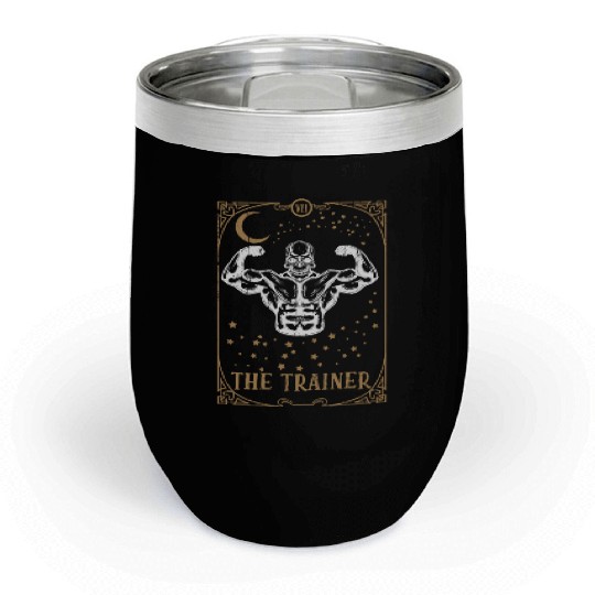 Gym Tarot Card Occult Club Gothic Muscle Trainer Chill Wine Tumblers