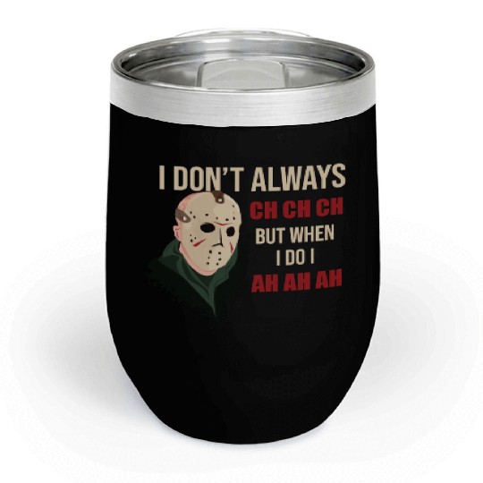 Funny Halloween party Jason hokey mask Friday 13th Chill Wine Tumblers