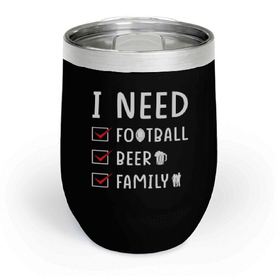 Football Beer Family Chill Wine Tumblers
